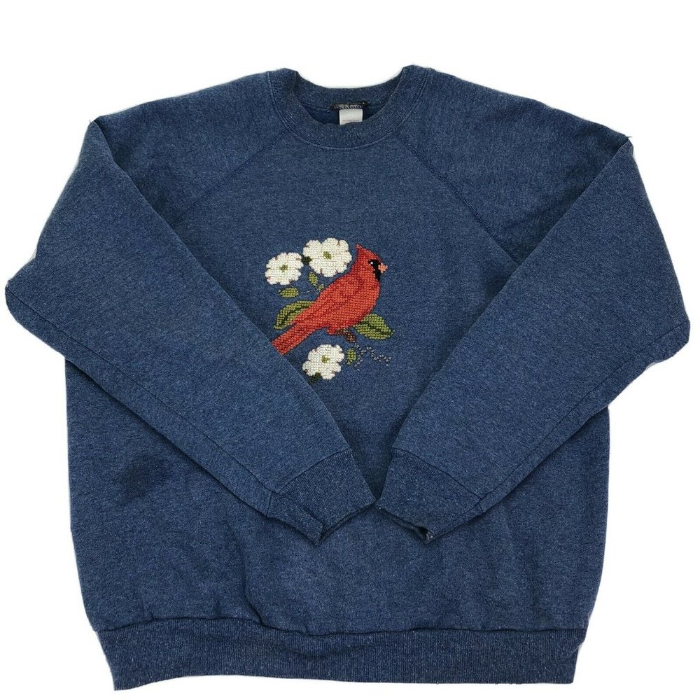 Womens Embroidered Crewneck Sweatshirt